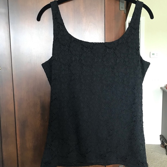 White House Black Market Tops - 3 for $20 EUC WHBM Eyelet Lace Black Tank Size L